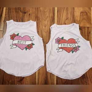 Twin Girl Bundle! Best Friends Matching Lavender Tank Tops by Chosen. Size 4